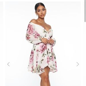 Off the shoulder mini dress